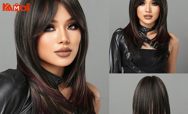 dark brown lace front wigs